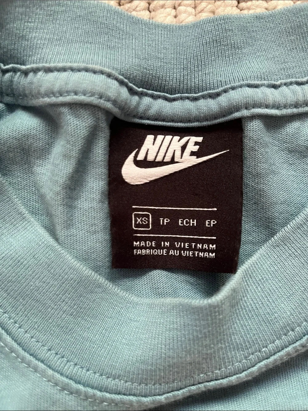 Nike Slate Blue Cropped Logo Tee